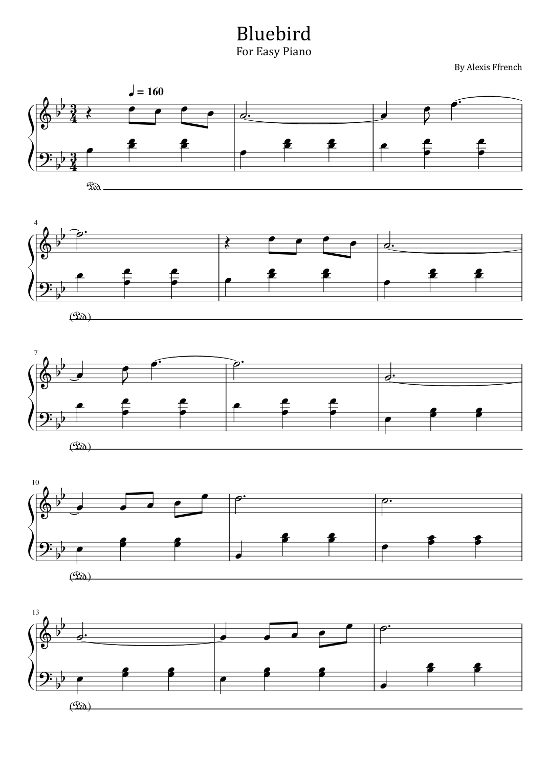 Bluebird (arr. poon)