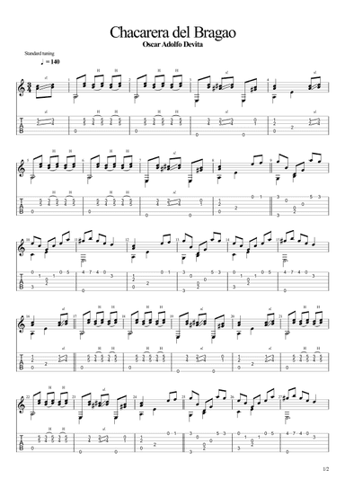 Chacarera del Bragao (Argentinean folk) (arr. Leonardo Ramos)
