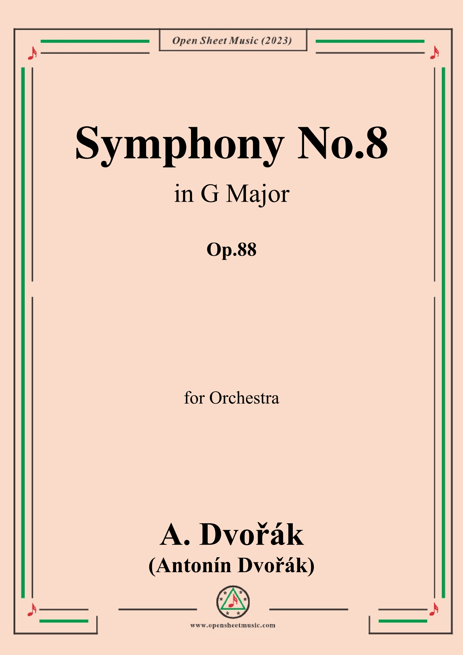 A. Dvorák-Symphony No.8,in G Major,Op.88 (arr. OSM Press)