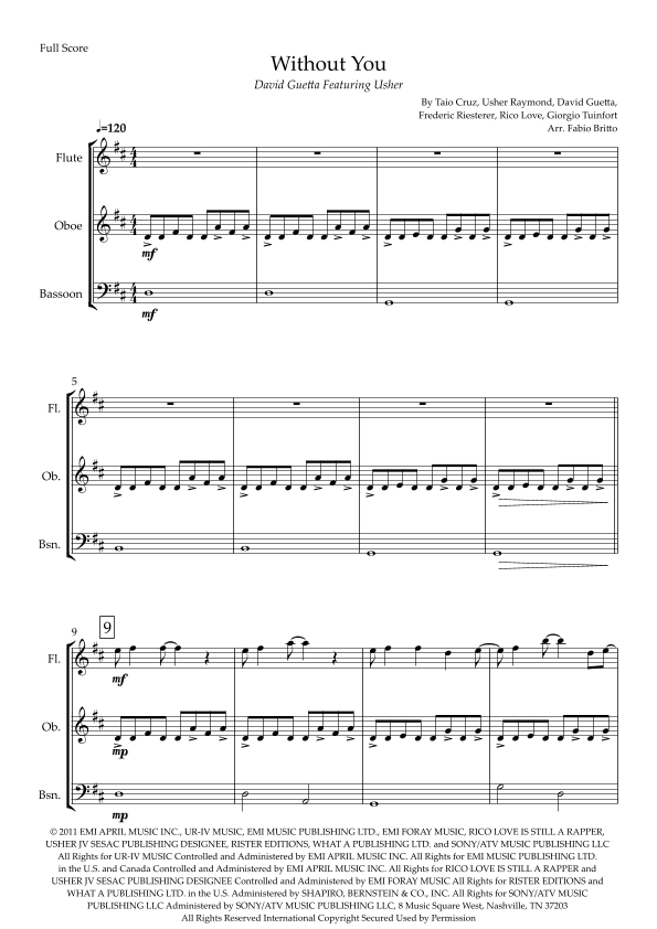Without You (arr. Fabio Britto)