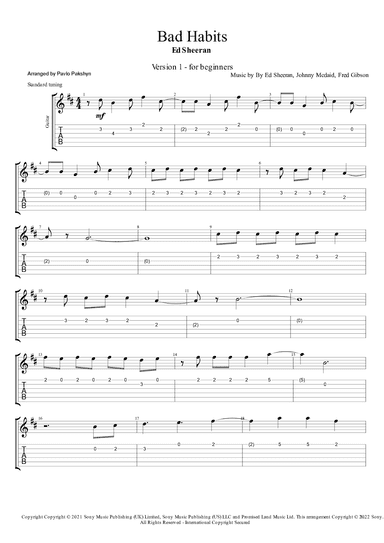 Bad Habits (arr. Pavlo Pakshyn)