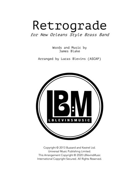 Retrograde (arr. Lucas Blevins)
