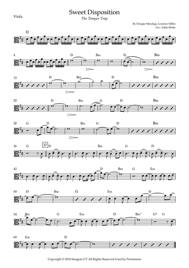 Sweet Disposition (arr. Fabio Britto)
