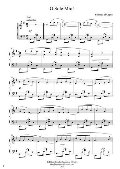 My Solo (O Sole Mio) (arr. Passoni Music)