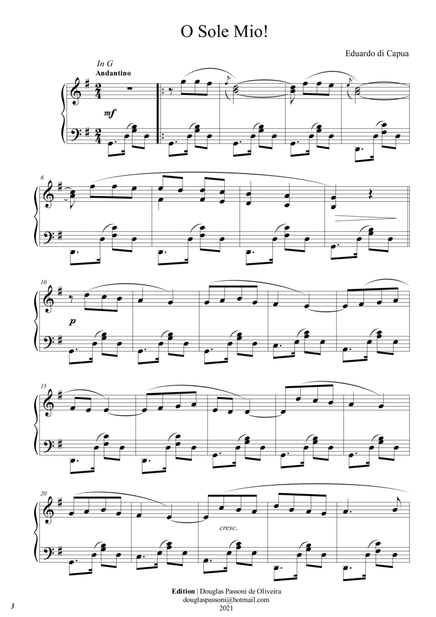 My Solo (O Sole Mio) (arr. Passoni Music)