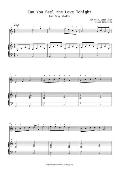 Can You Feel The Love Tonight (arr. Isaac Gonçalves)