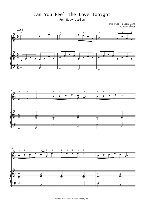 Can You Feel The Love Tonight (arr. Isaac Gonçalves)