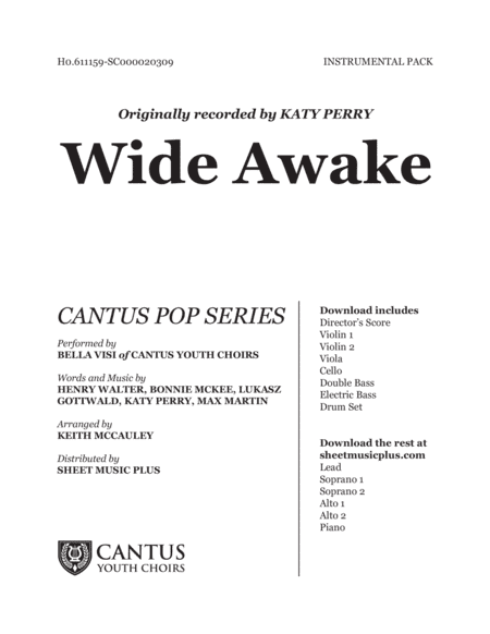 Wide Awake (arr. Keith McCauley)