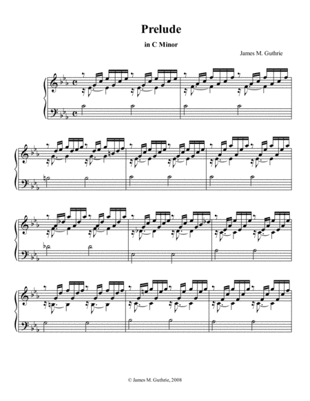 Guthrie: Prelude in C Minor for Piano