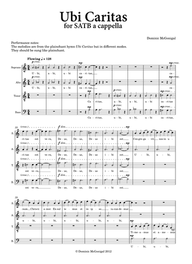 Ubi Caritas (SATB)