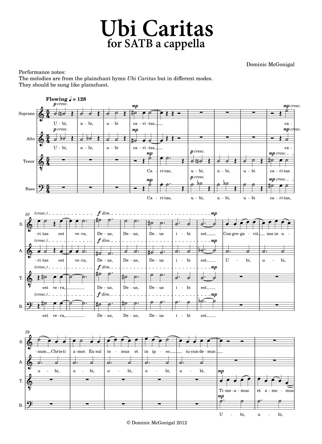 Ubi Caritas (SATB)