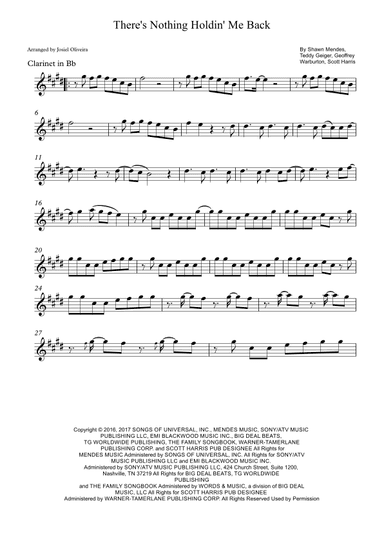 There's Nothing Holdin' Me Back (arr. Josiel Oliveira)
