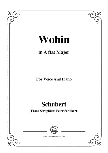 Schubert-Wohin,from 'Die Schöne Müllerin',Op.25 No.2,in A flat Major,for Voice&Piano (arr. MSM)