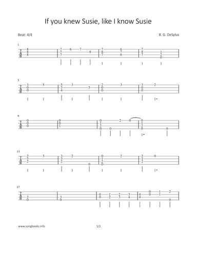 If you knew Susie, like I know Susie (arr. Bettina Schipp)