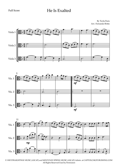 He Is Exalted (arr. Fernando Britto)