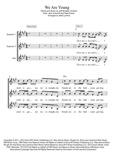 We Are Young (arr. Matt Lammin)