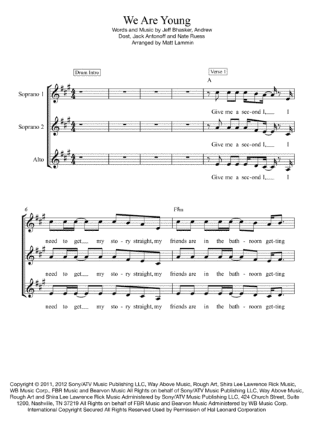 We Are Young (arr. Matt Lammin)
