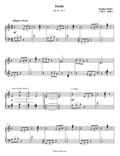 Heller Etude in A minor Op.45 No.2 (arr. Ben Choupak)