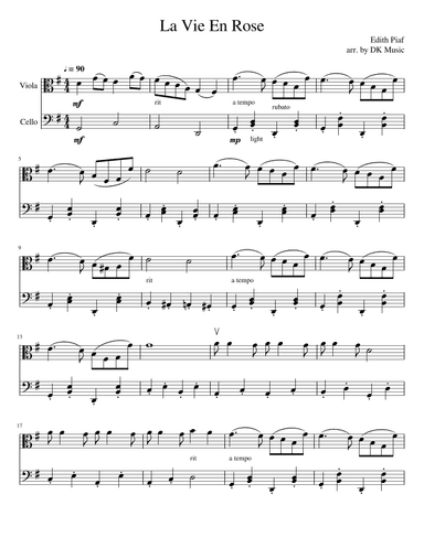 La Vie En Rose (arr. DK Music)