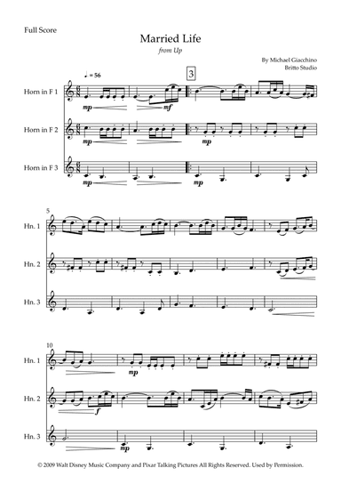 Married Life (arr. Fabio Britto)