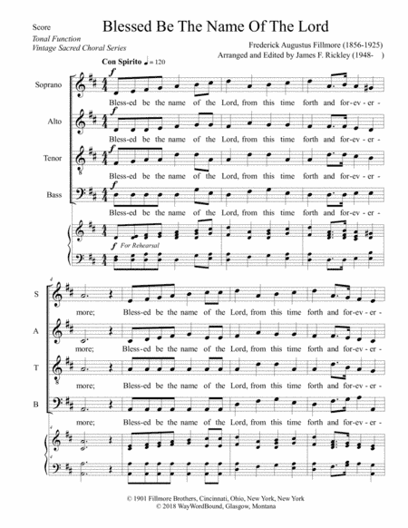 Blessed Be The Name Of The Lord (arr. James F. Rickley)