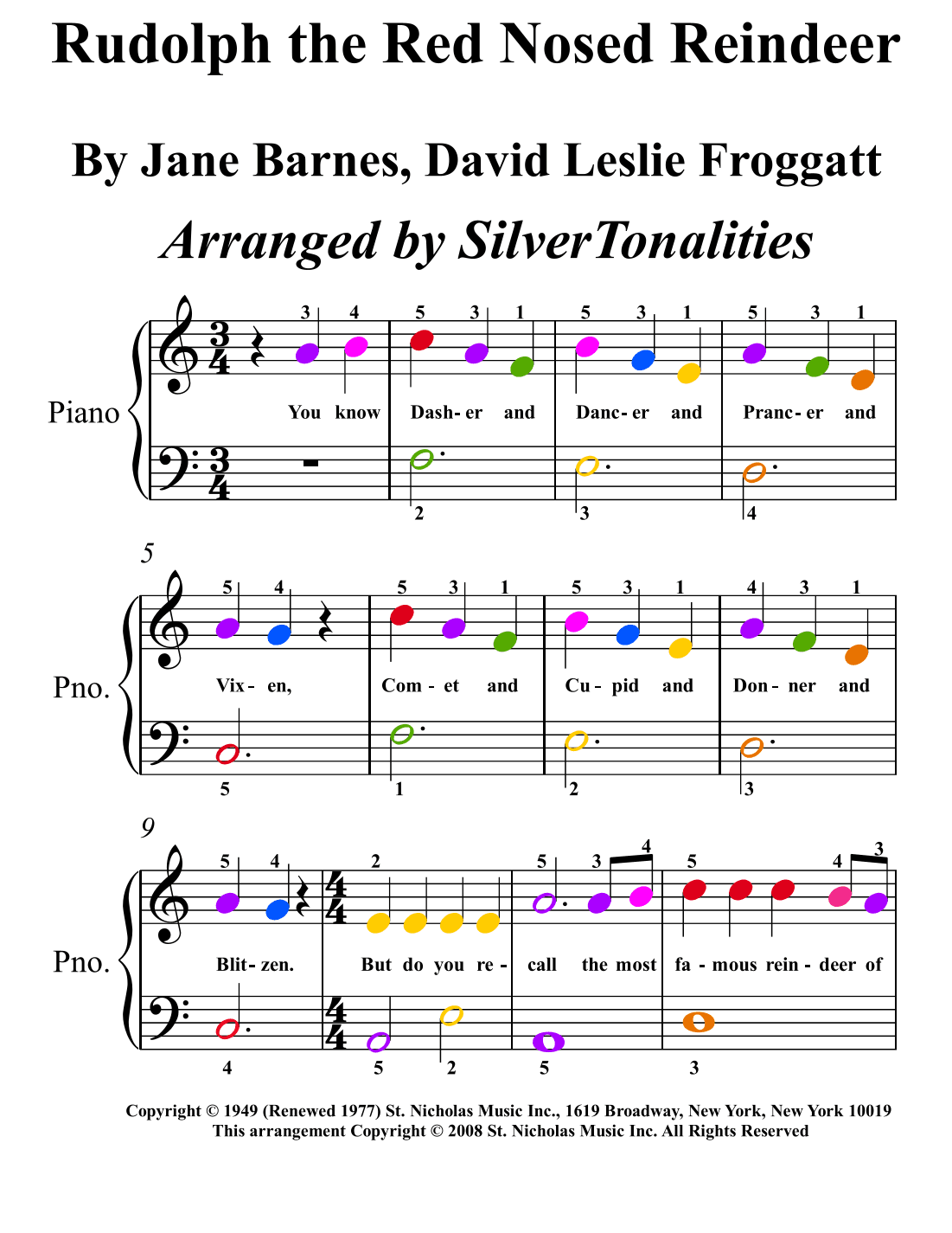 Rudolph The Red-nosed Reindeer (arr. SilverTonalities)