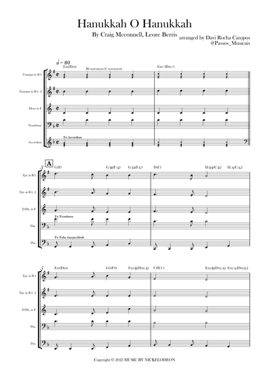 Hanukkah O Hanukkah (arr. Davi Rocha Campos)