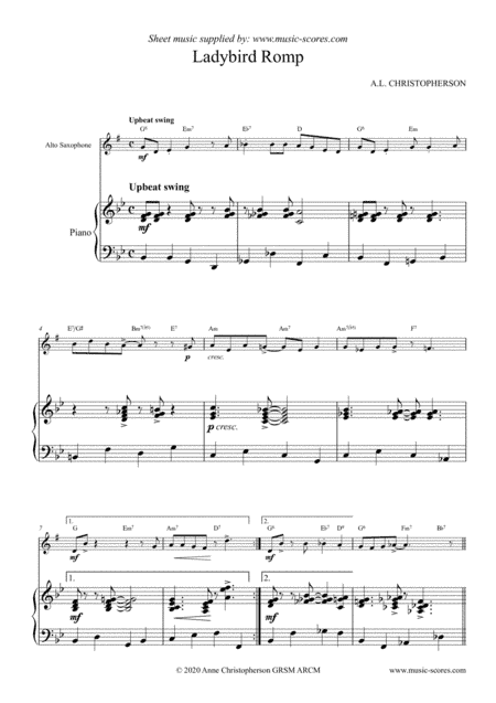 Ladybird Romp - Alto Sax and Piano