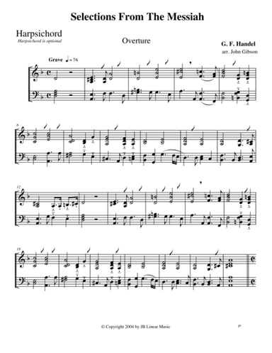 Handel's Messiah Selections for Clarinet and Bassoon Duet (arr. John Gibson)