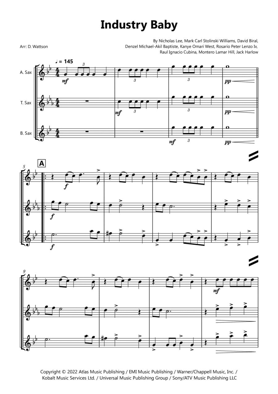 Industry Baby (arr. Douglas Wattson)