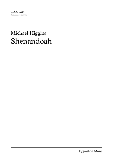 Shenandoah (arr. Michael Higgins)