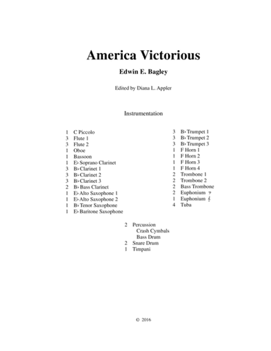 America Victorious (arr. Diana L. Appler)