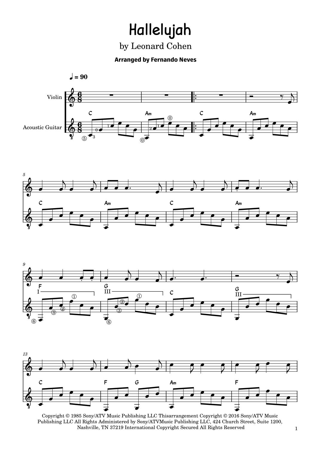 Hallelujah (arr. Fernando Neves)