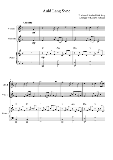Auld Lang Syne (arr. Kaiserin Rebecca)