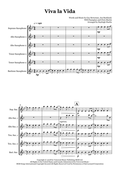 Viva La Vida (arr. Kayleigh Huelin)