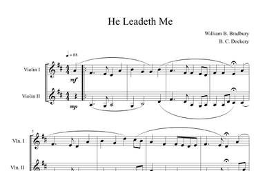 He Leadeth Me (Violin Duet) (arr. B. C. Dockery)