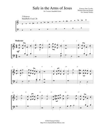 Safe in the Arms of Jesus - for 3-octave handbell choir (arr. Samuel Stokes)