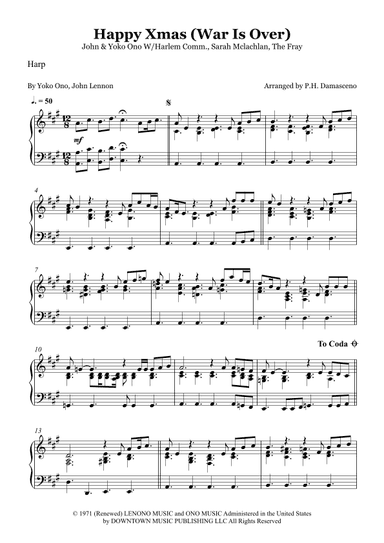 Happy Xmas (war Is Over) (arr. P.H. Damasceno)