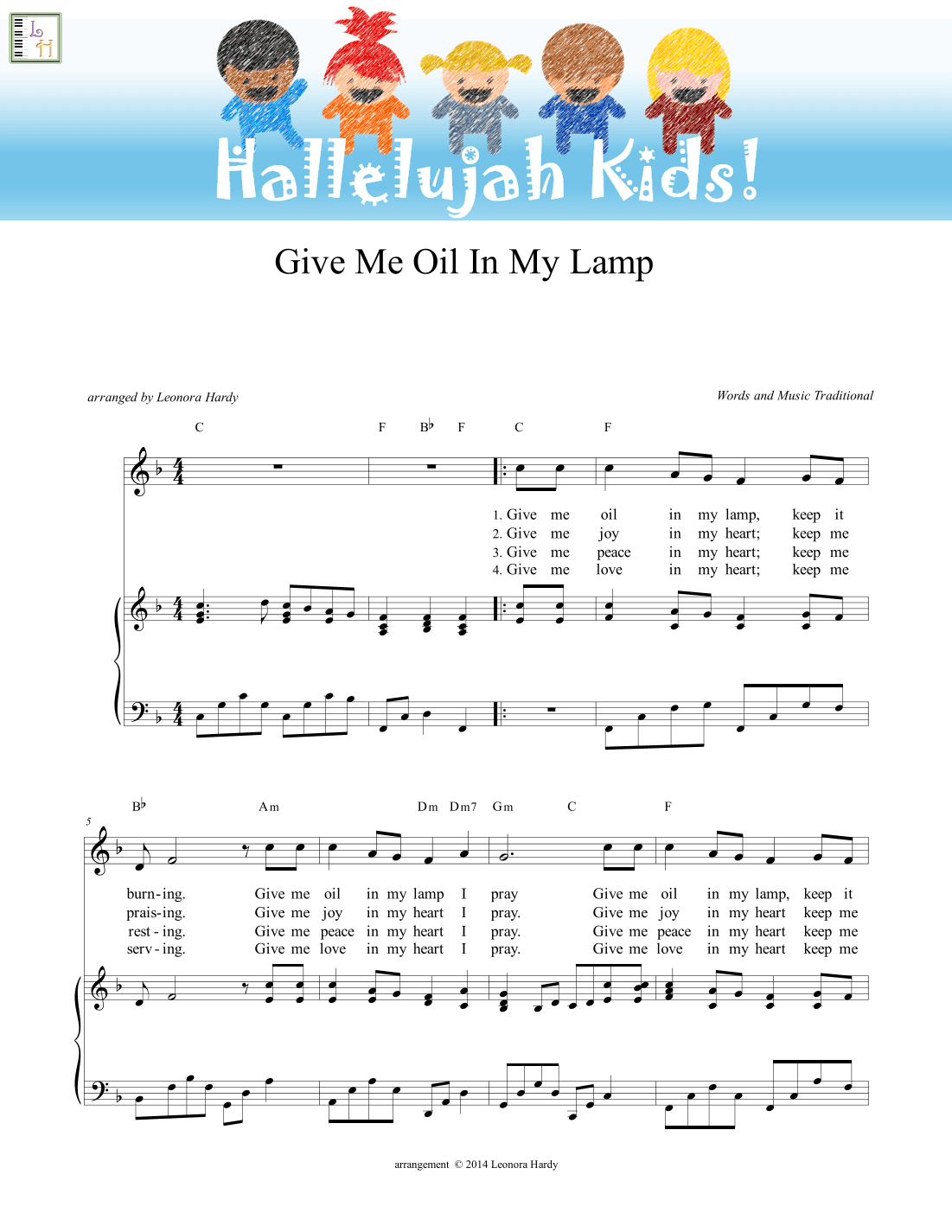 Give Me Oil In My Lamp (arr. Leonora Hardy)
