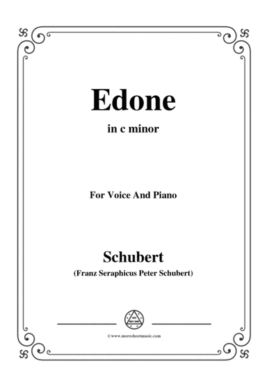 Schubert-Edone,D.445,in c minor,for Voice and Piano (arr. MSM)