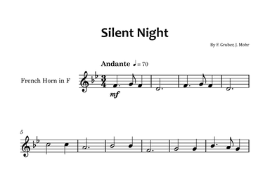 Silent Night - French horn solo (arr. Glauco Fernandes)
