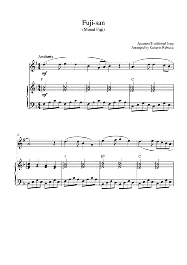 Fuji-san (Mount Fuji) (arr. Kaiserin Rebecca)