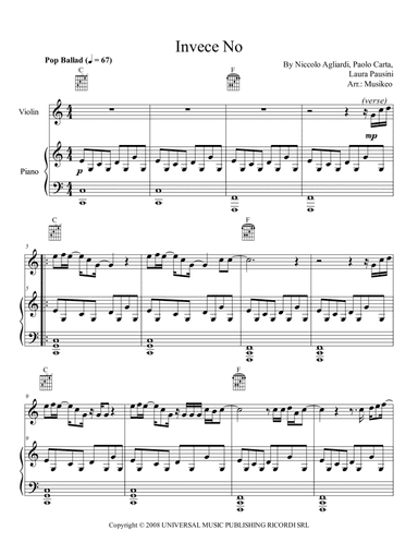 Invece No (arr. Musikeo)