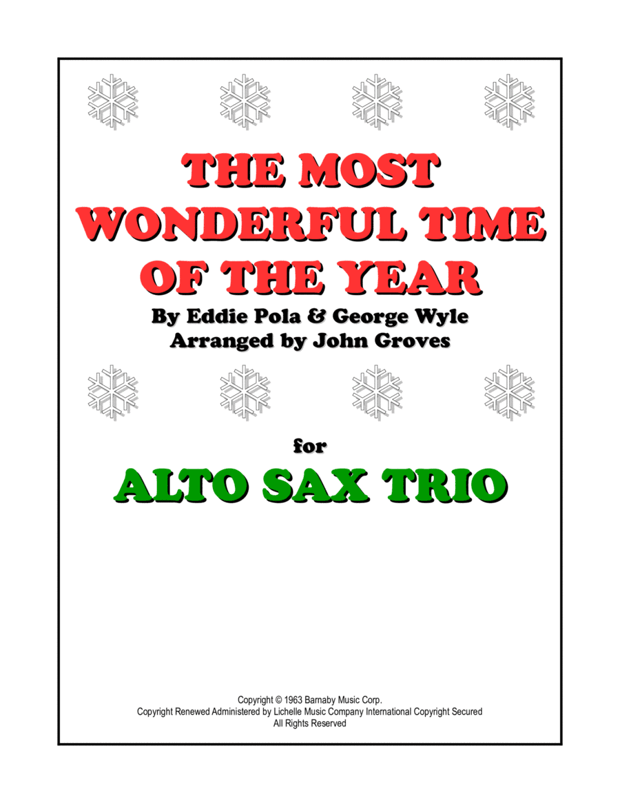 The Most Wonderful Time Of The Year (arr. John Groves)