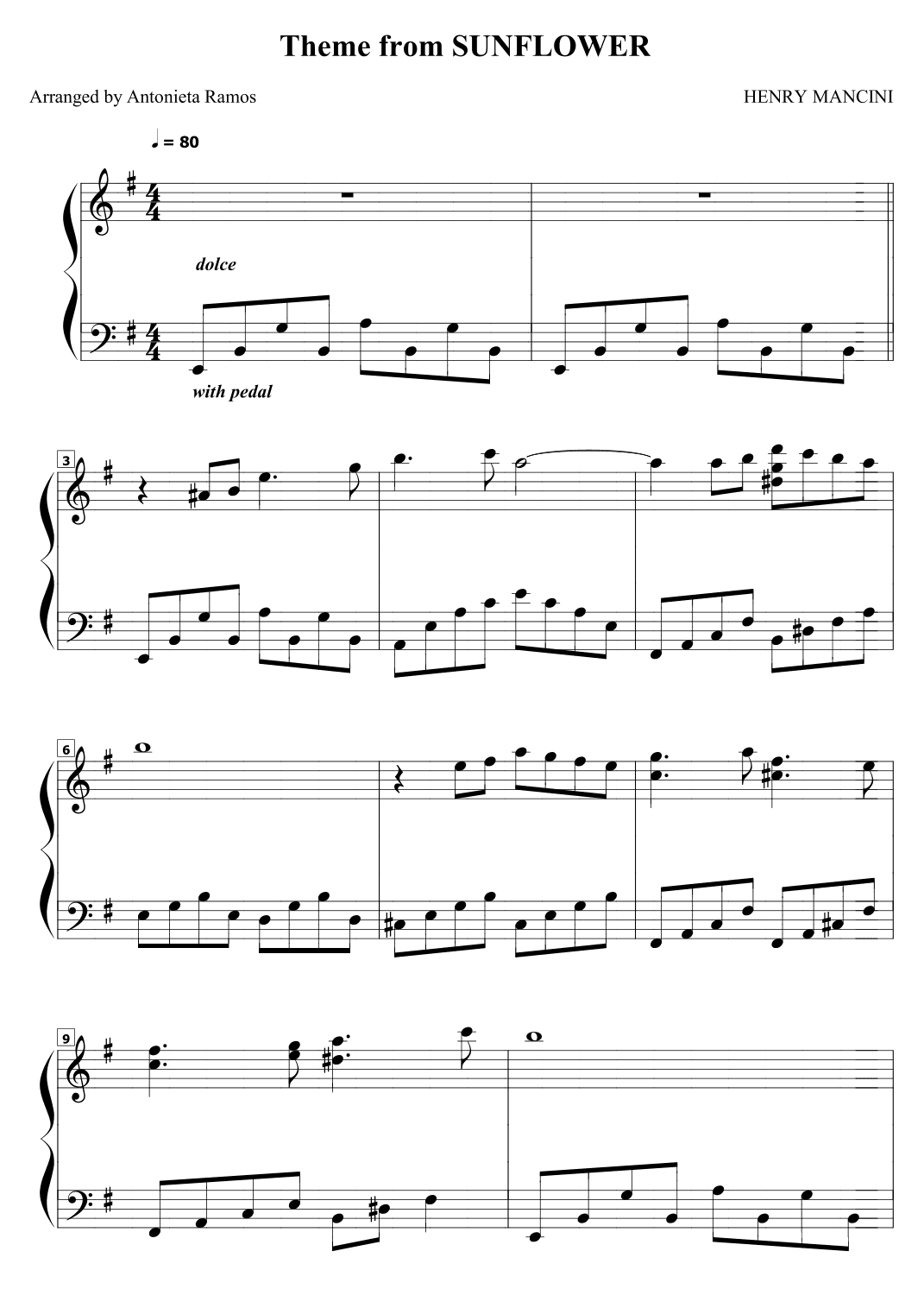 Sunflower (arr. Antonieta Ramos Valverde)