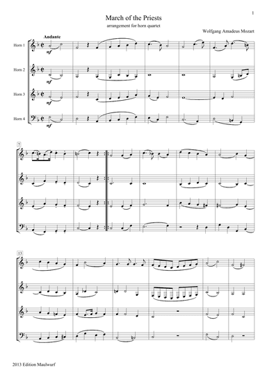 March of the Priests (arr. Edition Maulwurf)