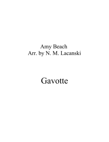 Gavotte (arr. Nick Lacanski)