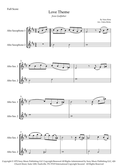 The Godfather (love Theme) (arr. Fabio Britto)