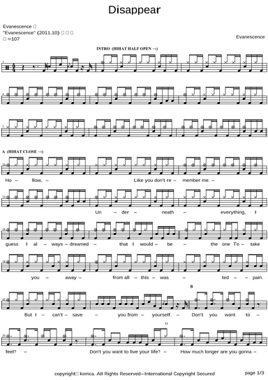 Disappear Kraken (arr. COPYDRUM)