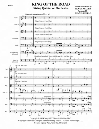 King Of The Road (arr. Dennis Ruello)